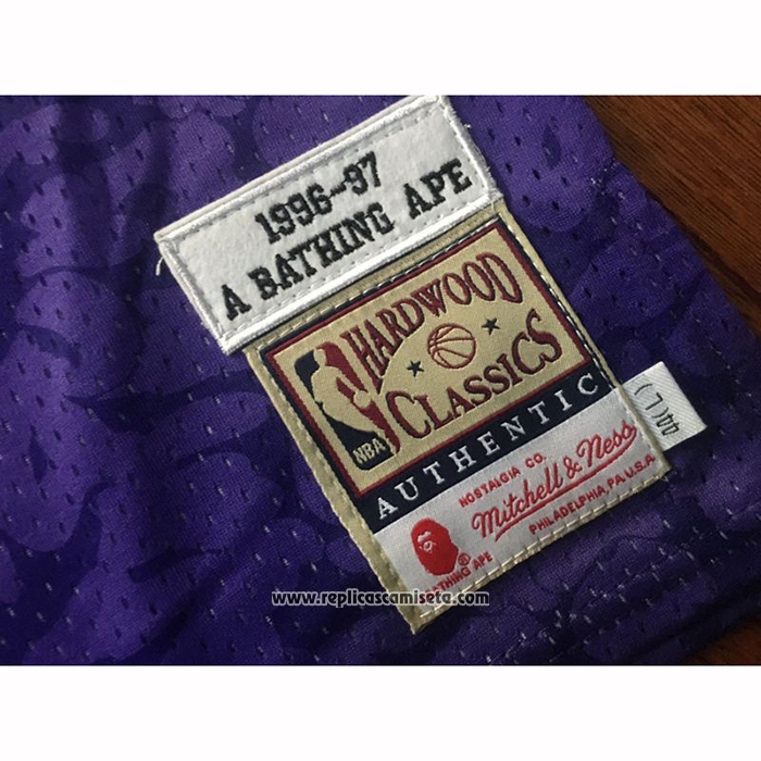 Camiseta Los Angeles Lakers Bape #93 Mitchell & Ness Violeta